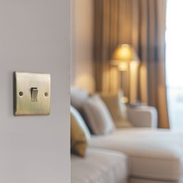 British General Nexus Metal 20A 16AX 1-Gang 2-Way Light Switch  Antique Brass