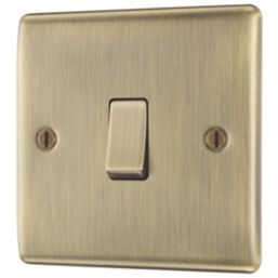 British General Nexus Metal 20A 16AX 1-Gang 2-Way Light Switch  Antique Brass