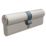 Smith & Locke 1 Star 6-Pin Euro Double Cylinder Locks 45-45 (90mm) Silver 2 Pack