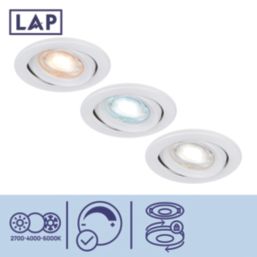 LAP Ubertas Tilt  LED Downlights White 4W 420lm 10 Pack