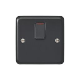 MK Contoura 20A 1-Gang DP Control Switch Black with Neon with Colour-Matched Inserts