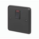 MK Contoura 20A 1-Gang DP Control Switch Black with Neon with Colour-Matched Inserts