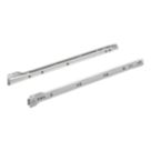 Essentials White Self-Closing Roller Drawer Runners 500mm 2 Pack