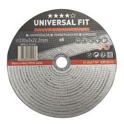 Metal Metal Cutting Disc 230mm (9") x 22.2mm 5 Pack