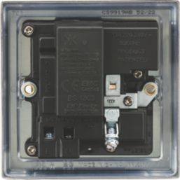 Knightsbridge  13A 1-Gang SP Switched Socket + 4.0A 20W 2-Outlet Type A & C USB Charger Antique Brass with Black Inserts