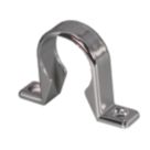 FloPlast Compression Uni Waste Pipe Clips Chrome 32mm 3 Pack