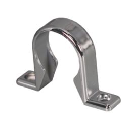 FloPlast Compression Uni Waste Pipe Clips Chrome 32mm 3 Pack