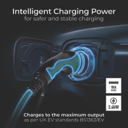 Masterplug 10A 2.4kW  Mode 2 Type 2 Plug Portable EV Charger 10m