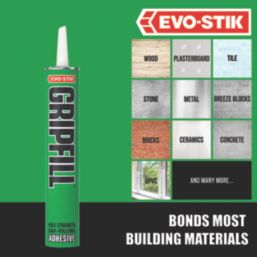 Evo-Stik Gripfill Solvented Grab Adhesive Beige 350ml 12 Pack