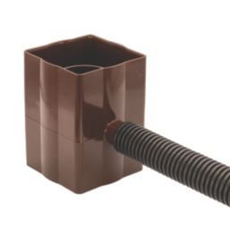 FloPlast  Square Rainwater Diverter Brown