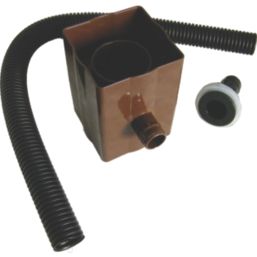 FloPlast  Square Rainwater Diverter Brown