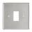 Contactum iConic 1-Module Grid Faceplate Brushed Steel