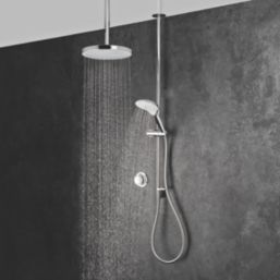 Mira Mode Dual Gravity-Pumped Ceiling-Fed Chrome Thermostatic Digital Mixer Shower