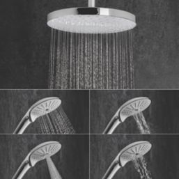 Mira Mode Dual Gravity-Pumped Ceiling-Fed Chrome Thermostatic Digital Mixer Shower