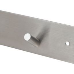 Essentials 4-Hook Straight Hook Rail Satin Stainless Steel 350mm x 45mm