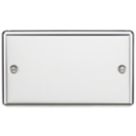 Knightsbridge  2-Gang Blanking Plate Polished Chrome