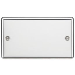 Knightsbridge  2-Gang Blanking Plate Polished Chrome