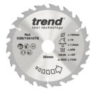 Trend  Wood/Chipboard/MDF Circular Saw Blade 190mm x 30mm 18T
