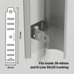D-Line  Fire Rated Safe-D F-Clips 40mm 50 Pack