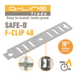 D-Line  Fire Rated Safe-D F-Clips 40mm 50 Pack