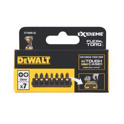 DEWALT Flextorq 6.35mm Hex Shank Mixed Screwdriver Bits 7 Pieces