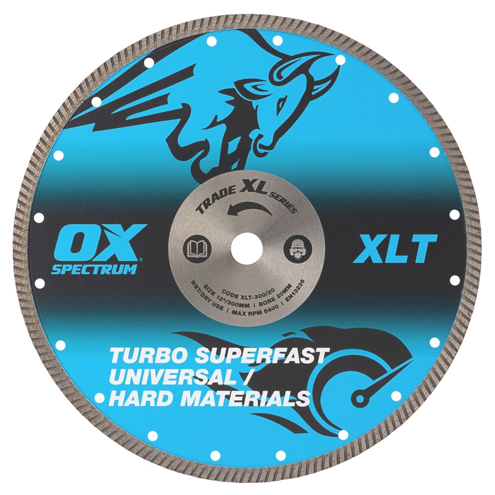OX XL Turbo Masonry Diamond Blade 300mm x 20mm - Screwfix