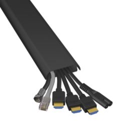 D-Line PVC Black TV Cable Cover 60mm x 15mm x 1m