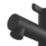 Swirl Bonda Black 120mm Standard Lever 2 Tap Holes Basin Pillar Tap