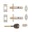 ERA  Brass Concealed Door Security Bolts 78mm White 2 Pack