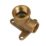 Yorkshire  Brass Solder Ring Adapting 90° Wall Plate Elbow 15mm x 1/2"