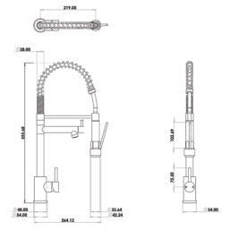 ETAL Grande  Multiuse Kitchen Mixer Tap Matt Black Finish