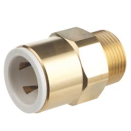 Flomasta  Brass Push-Fit Adapting Male Pipe Fitting Adaptor 22mm x 3/4"