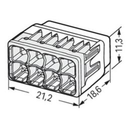 Wago 2773-408 32A 8-Way Push-Wire Connectors 40 Pack