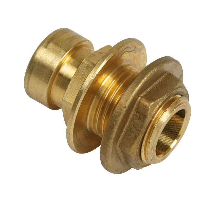 Tectite Sprint Brass Push-Fit Tank Connector 15mm - Screwfix