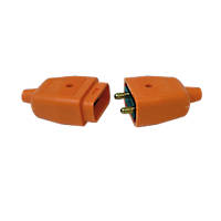 Masterplug 10A 1-Gang Unfused 2-Pin Connector  Orange