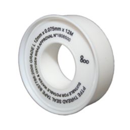 Essentials PTFE Tape for Pipe Joints 12m x 12mm 10 Pack