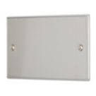 Contactum iConic 2-Gang Blanking Plate Brushed Steel