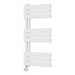 Flomasta 900mm x 500mm 1364BTU White Flat Electric Towel Radiator