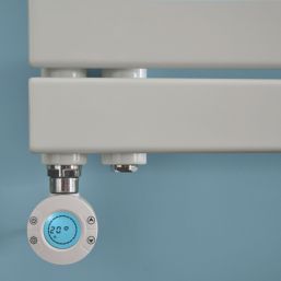 Flomasta 900mm x 500mm 1364BTU White Flat Electric Towel Radiator