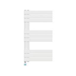 Flomasta 900mm x 500mm 1364BTU White Flat Electric Towel Radiator