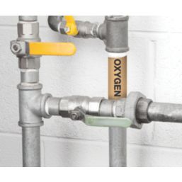 Essentials Oxygen Pipe Marking Tape Brown 30m x 50mm