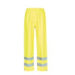 Site Huske Hi-Vis Overtrousers Elasticated Waist Yellow Small 25" W 30" L