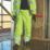 Site Huske Hi-Vis Overtrousers Elasticated Waist Yellow Small 25" W 30" L