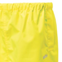 Site Huske Hi-Vis Overtrousers Elasticated Waist Yellow Small 25" W 30" L