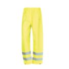 Site Huske Hi-Vis Overtrousers Elasticated Waist Yellow Small 25" W 30" L