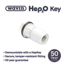 Hep2O  Plastic Push-Fit Tank Connector 15mm