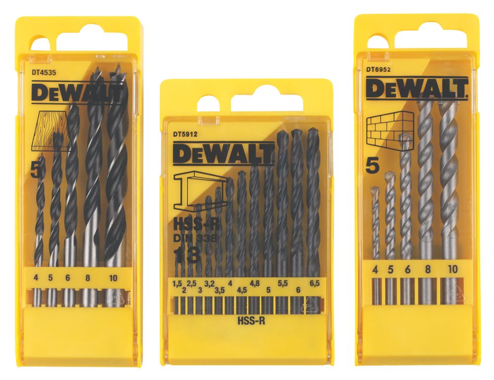 Dewalt hss discount drill bit set