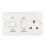 Hager Sollysta WMCC50 45A 1-Gang 2P+E Cooker Switch White  with White Inserts