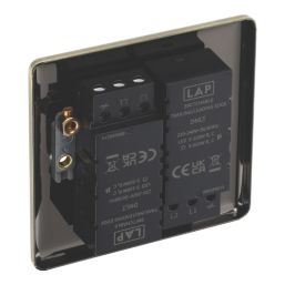LAP  2-Gang 2-Way LED Dimmer Switch  Antique Brass with Colour-Matched Inserts
