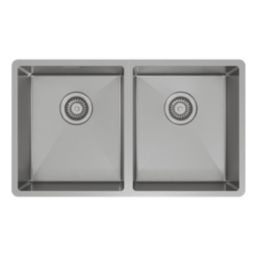Carysil SR1024 2 Bowl Stainless Steel Kitchen Sink 750mm x 440mm